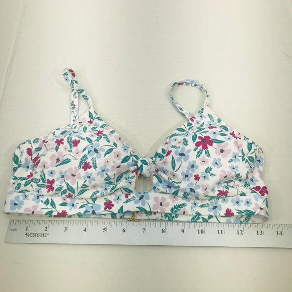 Kona Sol Women's Size Medium Knot Front Floral Bikini Swim Top Multicolor NWOT - Picture 9 of 11